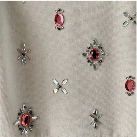 kate spade peplum jewelled blouse top size 4 nwot - Picture 2 of 3